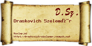 Draskovich Szelemér névjegykártya